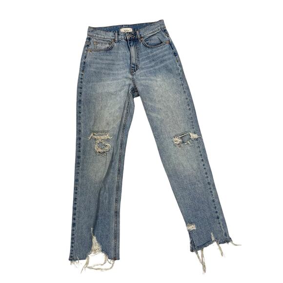 BDG Cowboy Jean Distressed Denim Size 27 Urban Outfitters Hi Waist Straight - Picture 1 of 11